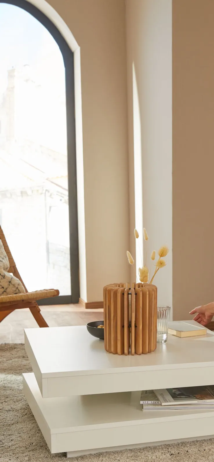 HOUSE OF NATURE Teelichthalter 25 cm Holz braun