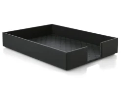 JOOP! Aufbewahrungskorb CORNFLOWER Kunstleder Textil 24,5 x 33 x 6 cm Anthrazit-Schwarz