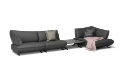 JOOP! Ecksofa 450 x 172 cm Stoffbezug stahl- /anthrazit