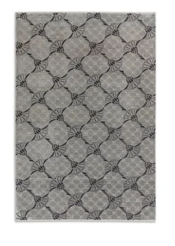 JOOP! Teppich CORNFLOWER DOUBLE 140 x 200 cm silberfarbig