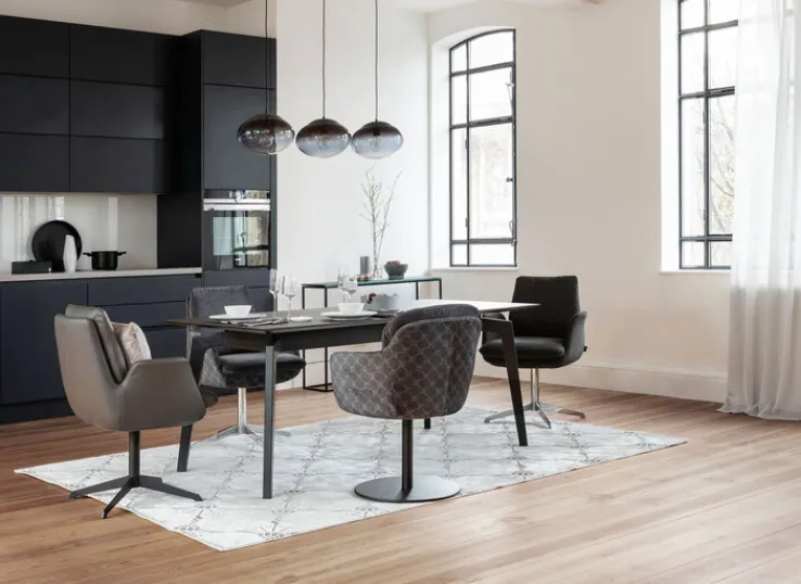 JOOP! Teppich CORNFLOWER DOUBLE 140 x 200 cm silberfarbig