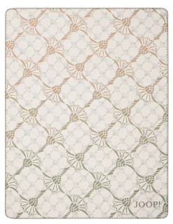 JOOP! Wohndecke CF-DOUBLE 150 x 200 cm ecru/olivgrün