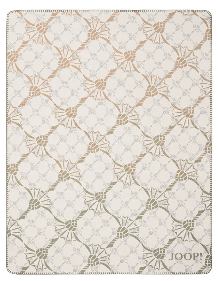 JOOP! Wohndecke CF-DOUBLE 150 x 200 cm ecru/olivgrün