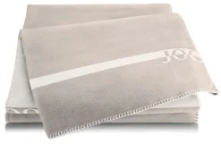 JOOP! Wohndecke LOGO-STR. 150 x 200 cm hellgrau/beige