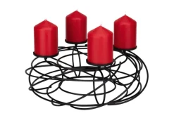 JUSTINUS Weihnachten Adventskranz LIFE STYLE 35 cm schwarz