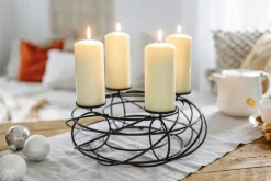 JUSTINUS Weihnachten Adventskranz LIFE STYLE 35 cm schwarz