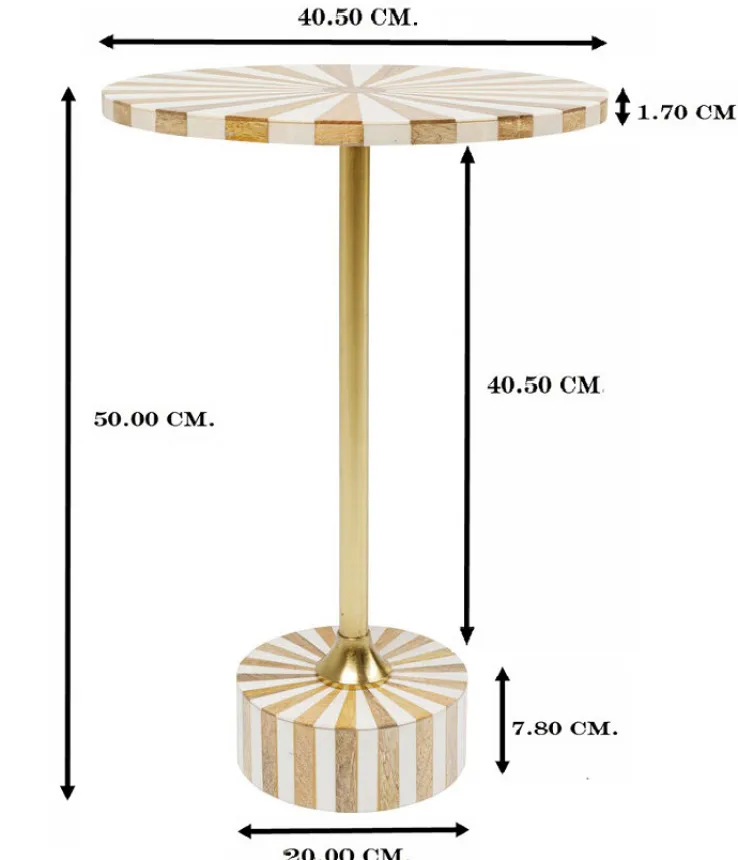 KARE DESIGN Beistelltisch DOMERO CIRQUE goldfarbig