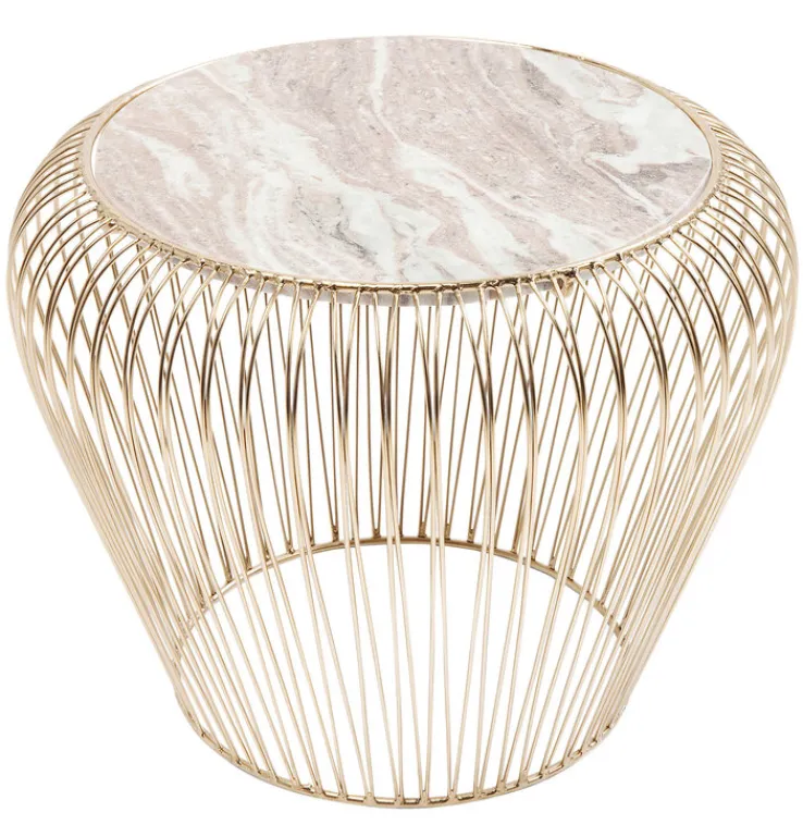 KARE DESIGN Beistelltisch rund 43 cm goldfarbig