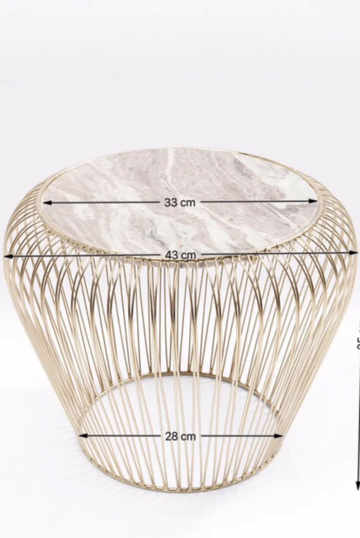 KARE DESIGN Beistelltisch rund 43 cm goldfarbig