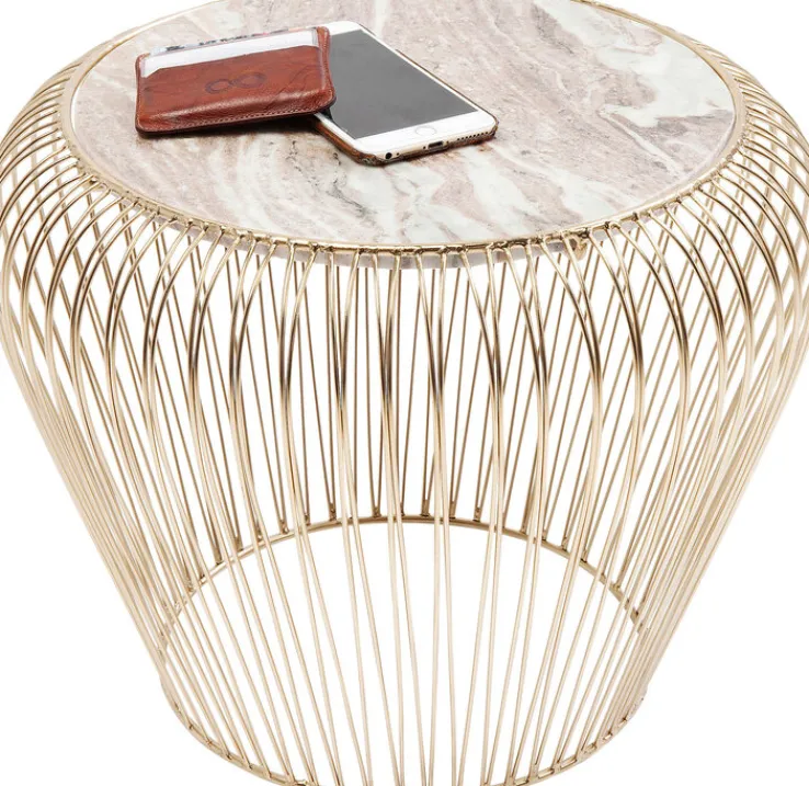 KARE DESIGN Beistelltisch rund 43 cm goldfarbig