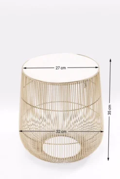 KARE DESIGN Beistelltisch rund BEAM 35 x 32 cm Stahl gold