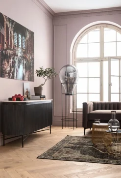 KARE DESIGN Beistelltisch rund BEAM 35 x 32 cm Stahl gold