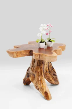 KARE DESIGN Beistelltisch TREE 40 x 40 cm Teak Massivholz