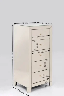 KARE DESIGN Hochkommode 110 x 49 cm braun
