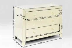 KARE DESIGN Kommode LUXURY 91 x 74 cm champangerbeige