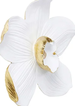 KARE DESIGN Wanddeko ORCHID 51 cm weiß /goldfarbig