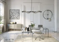 KARE DESIGN Wanduhr CLIP 60 cm silberfarbig