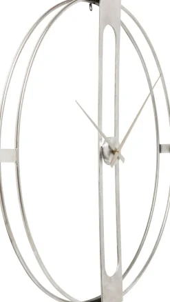 KARE DESIGN Wanduhr CLIP 60 cm silberfarbig