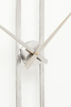 KARE DESIGN Wanduhr CLIP 60 cm silberfarbig