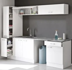 QUARTIER Küchen Apothekerschrank LUCCA weiß