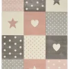 Kinder Kinderteppich KIDS STARS 120 x 170 cm rosa