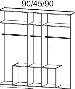 QUARTIER Kleiderschrank BINGEN 226 x 229 cm Sonoma Eiche