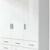 QUARTIER Kleiderschrank CELLE 136 x 210 cm Alpinweiß/HG weiß