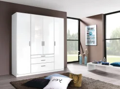 Kleiderschrank DARIA 181 x 197 x 54 cm Holznachbildung weiß