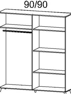 QUARTIER Kleiderschrank FALUN 182 x 203 cm Alpinweiß NB