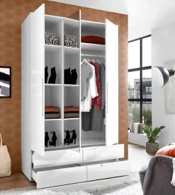 Kleiderschrank JENNA S 3-türig weiß