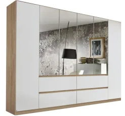 QUARTIER Kleiderschrank MAINZ 271 x 210 cm Sonoma Eiche/Spiegel