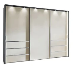 Kleiderschrank MALIBU Eiche-Mocca/ Kieselgrau