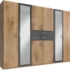 QUARTIER Kleiderschrank MINNESOTA 270 x 208 x 58 cm Holznachbildung braun/grau