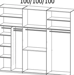 Kleiderschrank PURISMA Graphitgrau