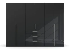 Kleiderschrank PURISMA Graphitgrau/ Glas Graphitgrau