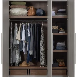 Kleiderschrank RENS 165 x 210 cm Kieselgrau