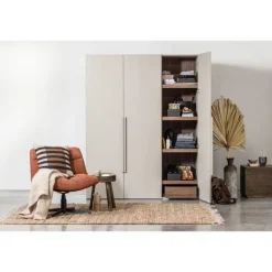 Kleiderschrank RENS 165 x 210 cm Kieselgrau