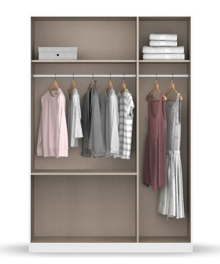 QUARTIER Kleiderschrank SELF DARIA 136 x 197 cm Alpinweiß