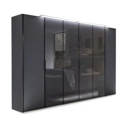 Kleiderschrank SWING 298 x 222 cm vulkanschwarz