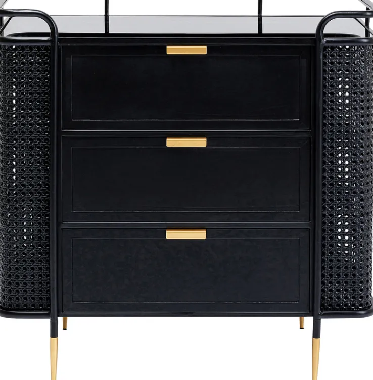 KARE DESIGN Kommode FENCE schwarz 80x80x40 cm