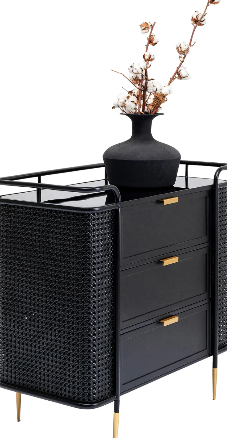 KARE DESIGN Kommode FENCE schwarz 80x80x40 cm