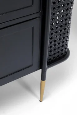 KARE DESIGN Kommode FENCE schwarz 80x80x40 cm