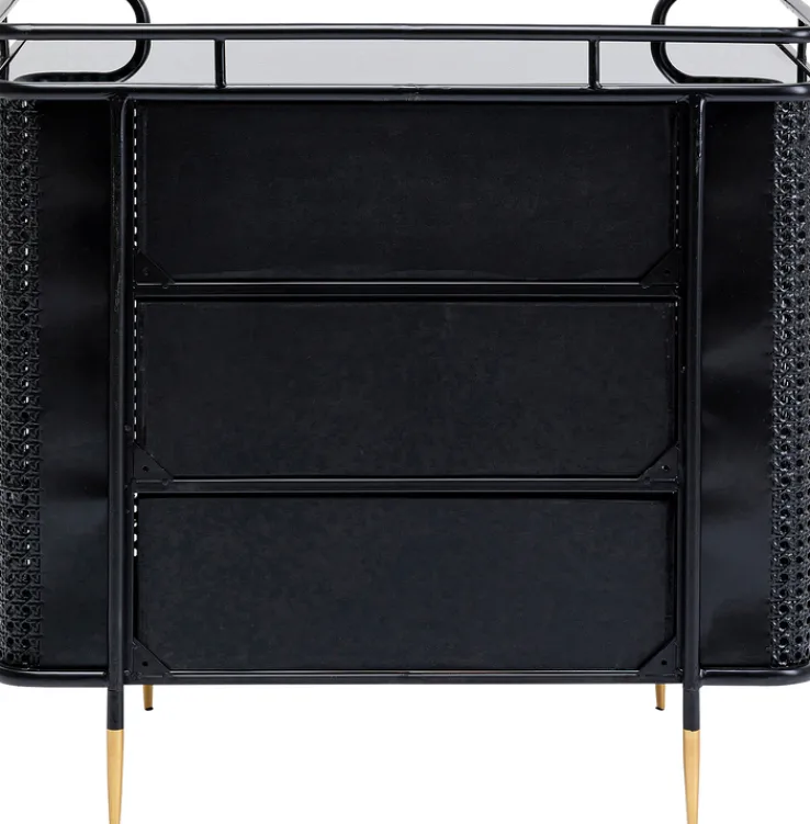 KARE DESIGN Kommode FENCE schwarz 80x80x40 cm