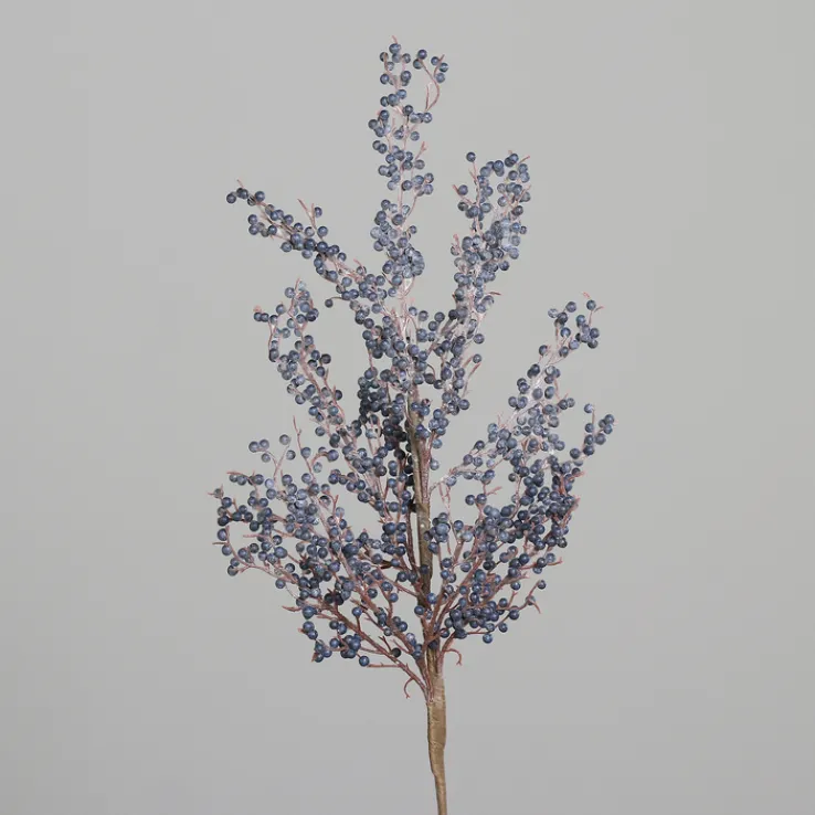 Kunstblume Beerenzweig Blau Höhe 65cm