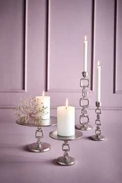 LAMBERT Kerzenständer GUCCIO 22 cm vernickelt