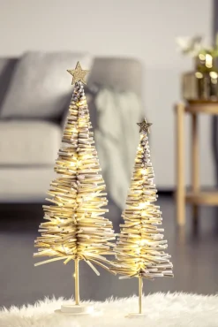 LEONARDO Lichtobjekt Filztanne mit LED-Beleuchtung MAGICO 55 cm