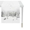 APELT Läufer WALDTIERE IM SCHNEE 48x140cm weiß-grau