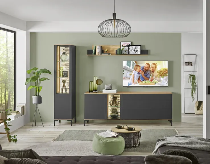 QUARTIER Möbelfüße COMO 4er-Set Metall schwarzgrau