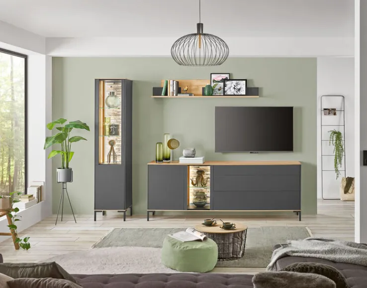 QUARTIER Möbelfüße COMO 4er-Set Metall schwarzgrau