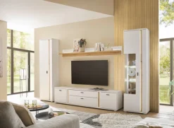 Mehrzweckschrank LONG ISLAND L weiß/ Eiche Wotan